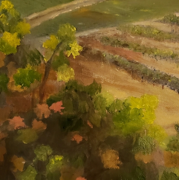 Greece grape farm 🍇landscape original oil painting by me - Picture 3 of 4